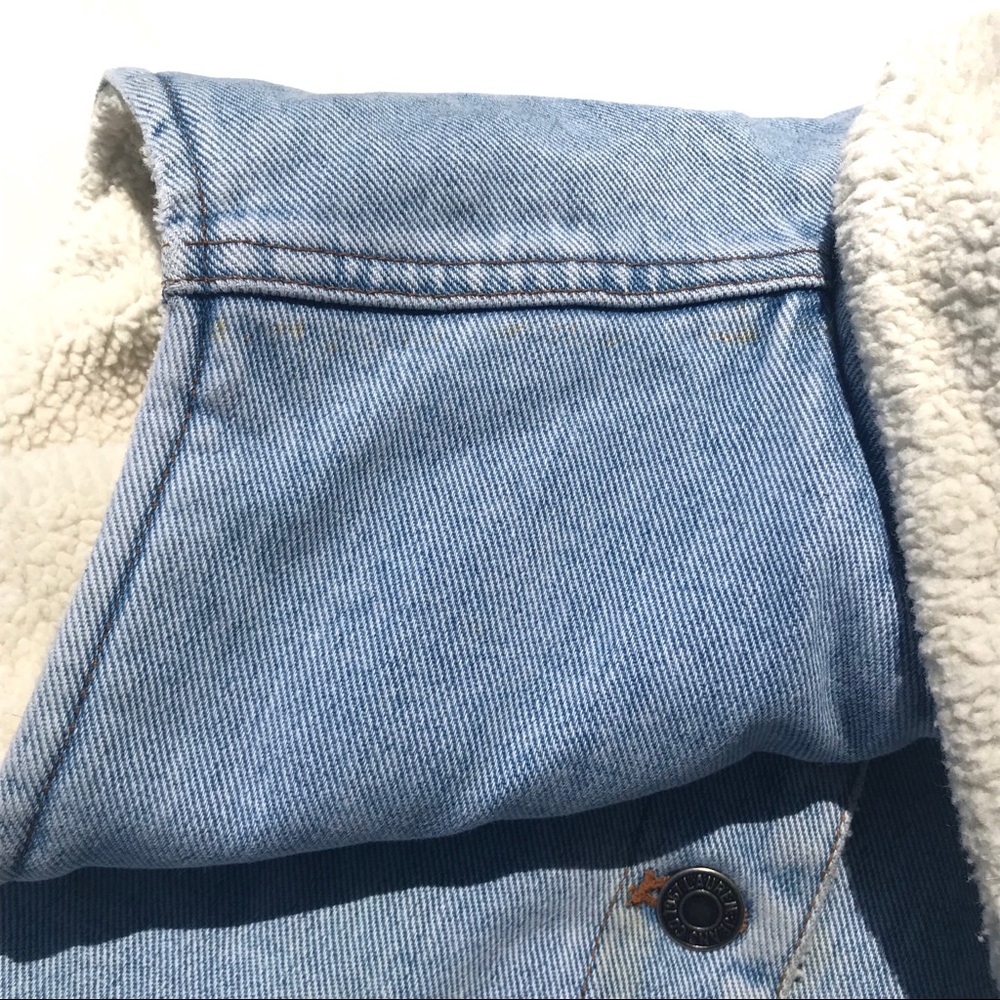 Ralph Lauren Vintage Denim Sherpa Fleece Vest - Picture 4 of 8